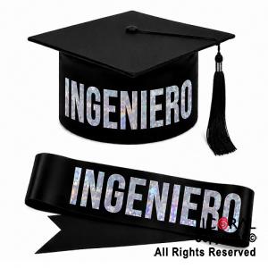 KIT ME RECIBI INGENIERO METALIZADO CON PLATA TORNASOL
